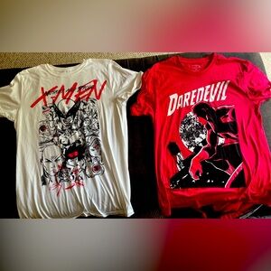 Marvel Red T-Shirt &  X-Men white shirt